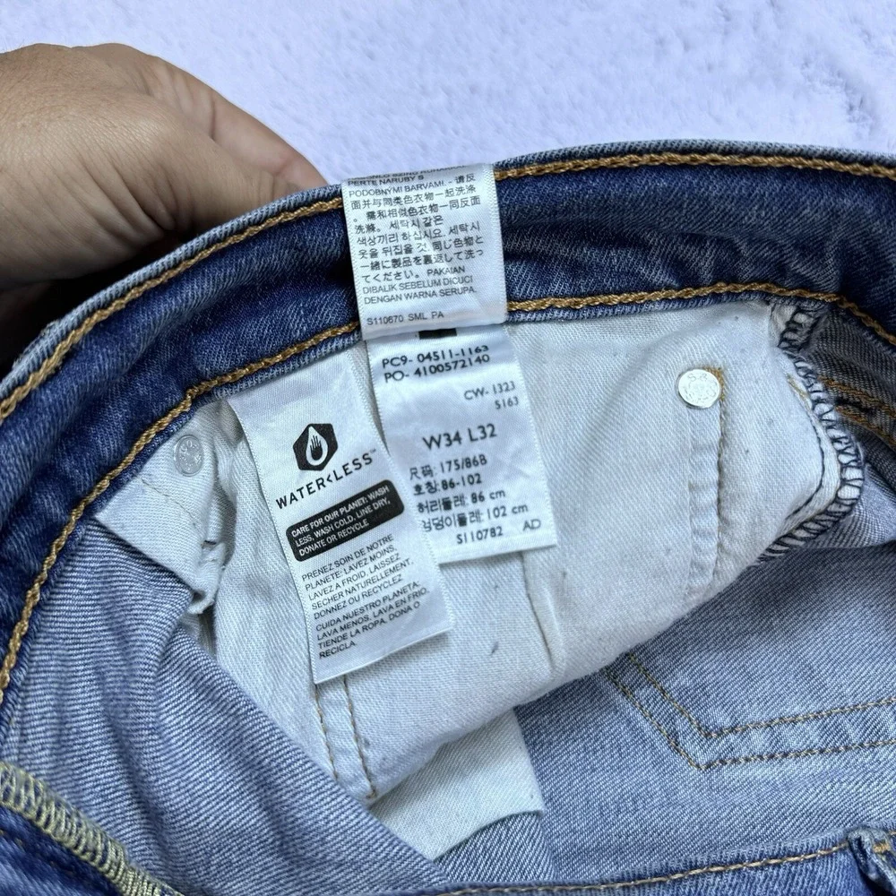 Levi's 511‎ Slim Fit Jeans Mens Blue Denim 34X30 Stretch Casual Modern Fair